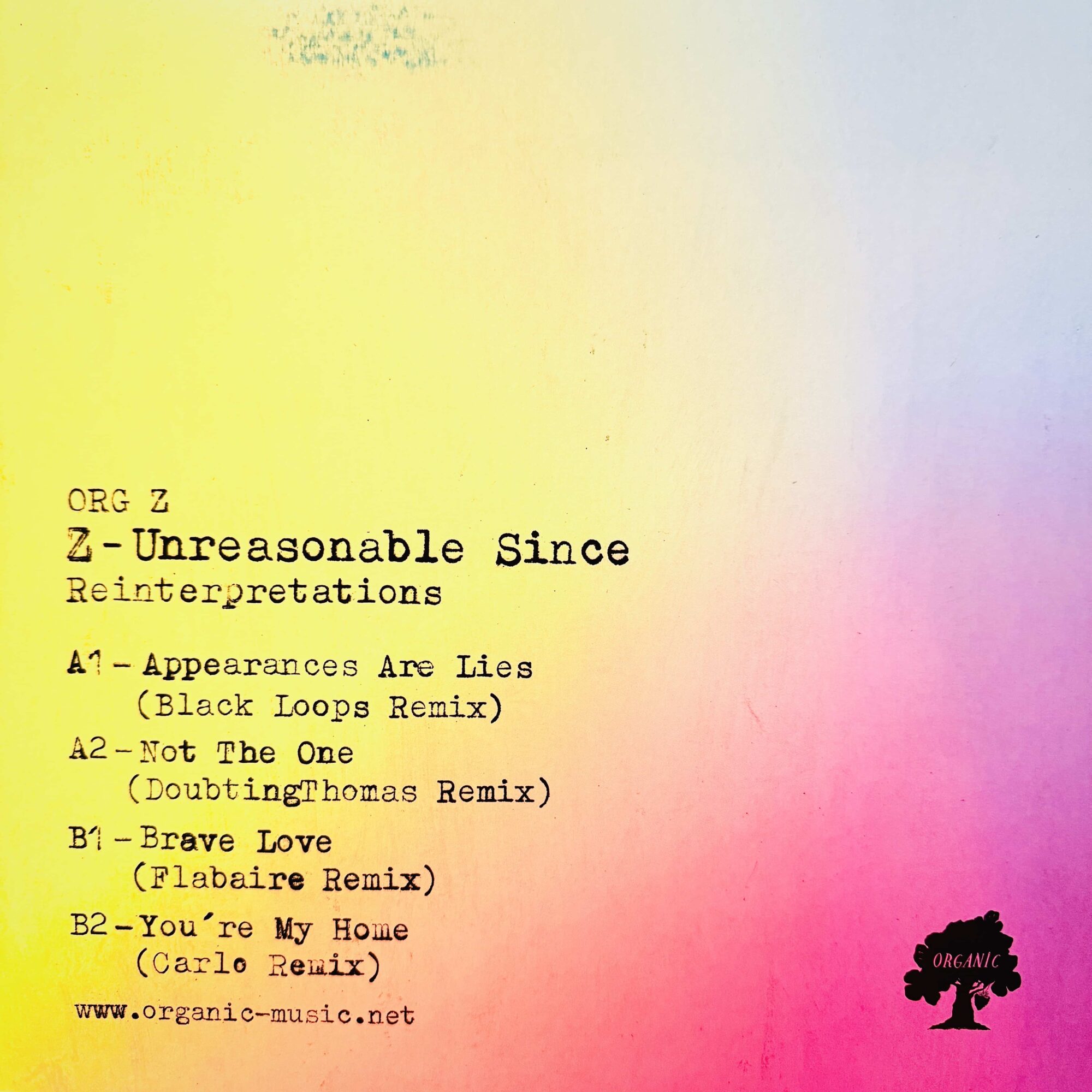 Z | Unreasonable Since (Reinterpretations) | ORG Z